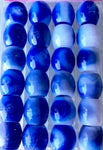 blue tie dye barrel hair beads