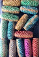 multicolor decrative barrel beads with large hole