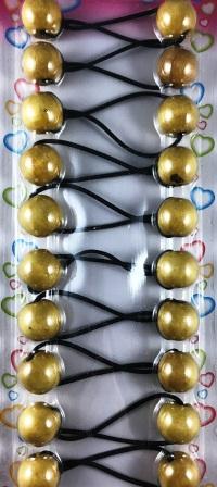 Light wooden hair beads