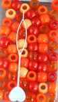 Medium Shades of Orange Hair Beads