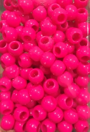 Medium chubby pink hair beads
