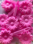 light pink flower barrette mix