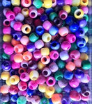 Rainbow tie dye medium hair beads