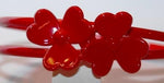 Red Plastic Flowers Headband
