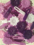 Shades of Purple Daisy Barrettes