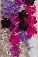 Shades of Purple Flower Hair Beads
