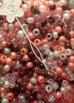800pk Small Shades of Burgundy hair beads