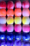 Rainbow tie dye barrel hair beads