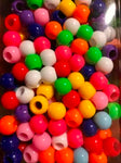 assorted color medium chubby hair beads