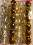 gold and glitter barrel hair beads