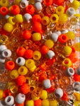 shades of yellow and orange medium hair beads