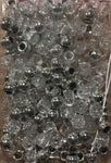 medium size silver glitter hair beads