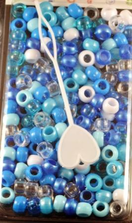 Small shades of Blue Hair Beads 800 Pack