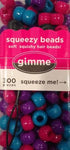 Assorted Color Medium Squeezy Beads (Purple,pink,blue)