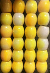 Barrel Hair Beads - Yellow Tie Dye - extra large hole