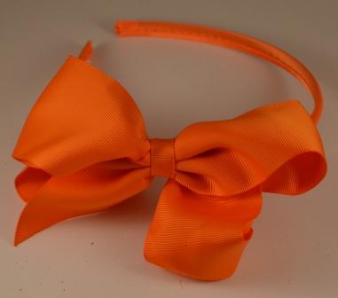 X-Large Orange Bow Headband