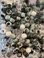 Medium size gray hair beads