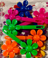 Multicolor flower barrettes
