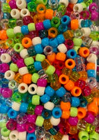 Neon pony hair beads