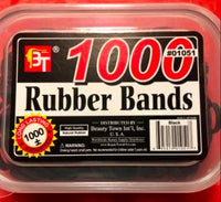 1000 black rubber hair bands