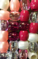 Burgundy Barrel Hair Beads