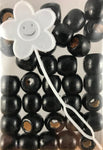 Black Natural Wooden Hair Beads