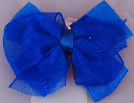 Layered Hair Bow - Blue