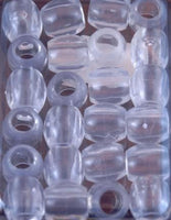 Clear Barrel Hair Beads - extra Large Hole