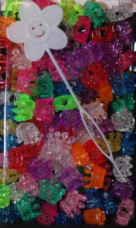 Multi Color Crown Hair Beads