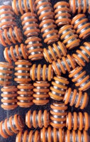 Decorative Barrel hair beads in silver