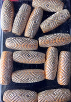 Decorative Silver Barrel Hair Beads with large holes