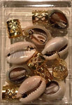 Gold Cuff and Shell Hair Decoration