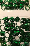 Filigree Green Metal Dreadlock Cuff Hair Bead