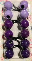 Shades of purple 22mm hair ballies