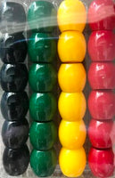 Jamaican color large barrel hair beads
