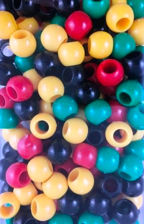 Jamacian 170pk Medium Chubby Hair Bead Mix