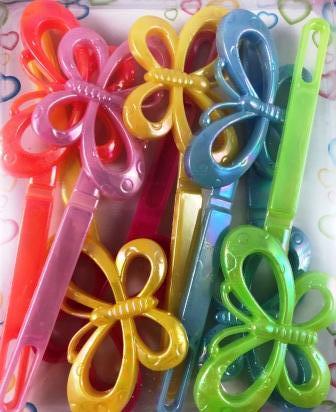 Large butterfly snap barrettes for kids