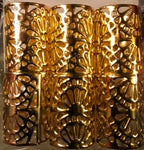 Gold Hair Braid Ring - Filigree tube (Large)