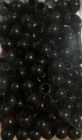 medium black chubby hair beads
