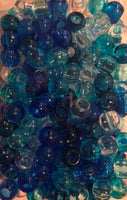 Shades of blue medium chubby hair beads