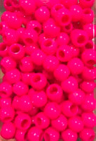 Medium chubby pink hair beads