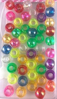 assorted color hair beads with sheen