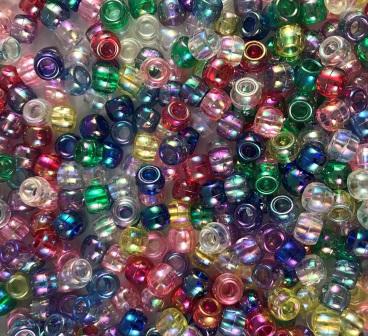 multicolor pearl hair beads