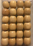 Natural Wooden Barrel Hair Beads (2 Packs)