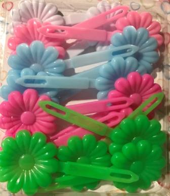 pastel flower barrette mix