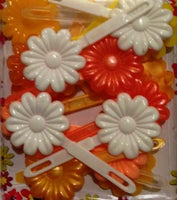 Peach, Orange, Yellow, White Barrette Mix