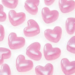 Pink pearl heart hair bead