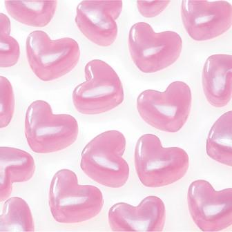 Pink pearl heart hair bead