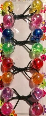 Multi color hair ballies with sheen