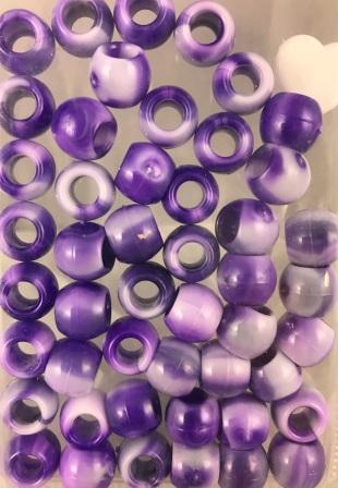 Red Tie Dye Medium Hair Beads
